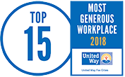 United Way To 15 Most Generous Workplace 2018