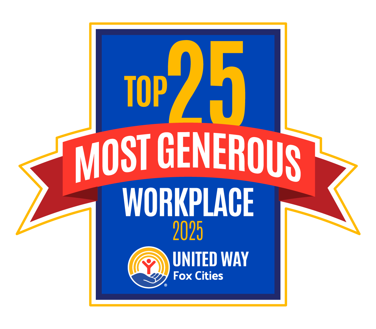 United Way Top 25 Most Generous Workplace 2026